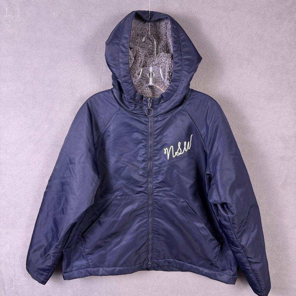Nike NSW Sportswear Women‎ Reversible Hooded Jacket Navy Blue 941907 027 M